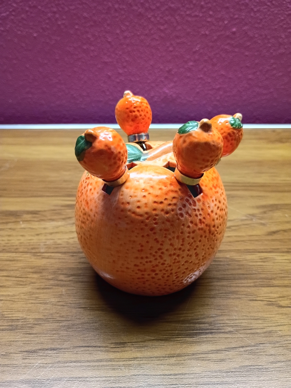vintage 1960s or 1970s orange marmalade butter spreader